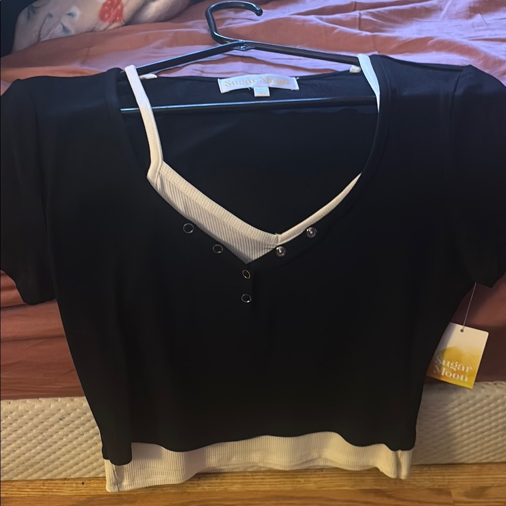 Black and White Women's Top